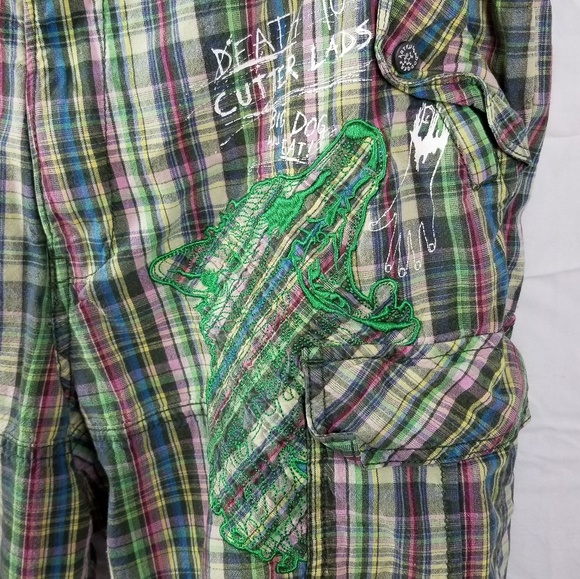 Cargo Artful Doger Plaid Multi-colored Shorts - Picture 6 of 6